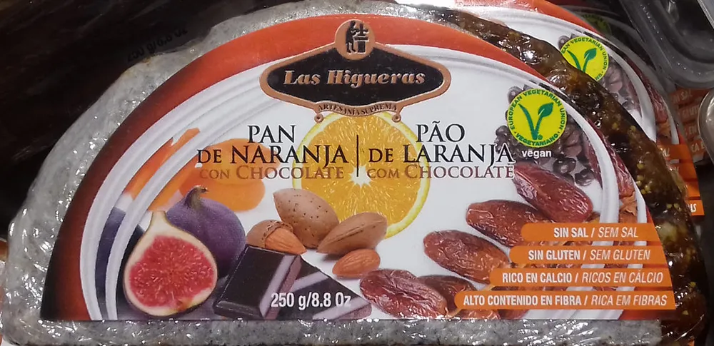 Pan de naranja con chocolate