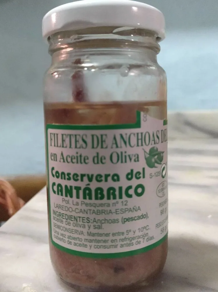 Filetes de anchoas del Cantábrico en aceite de oliva