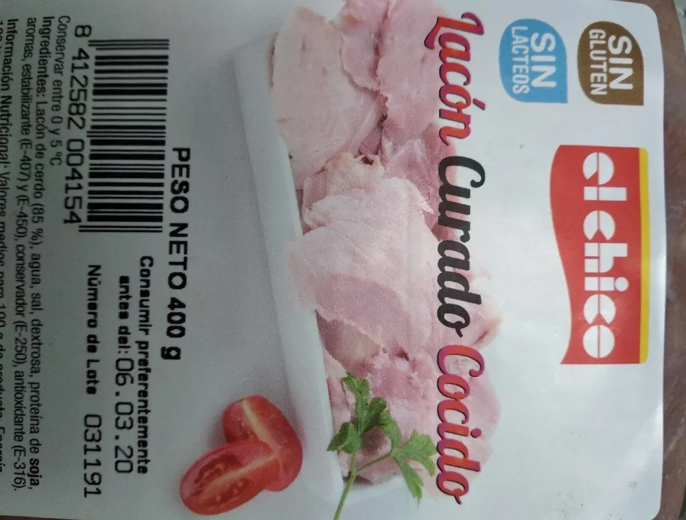 Lacón curado cocido