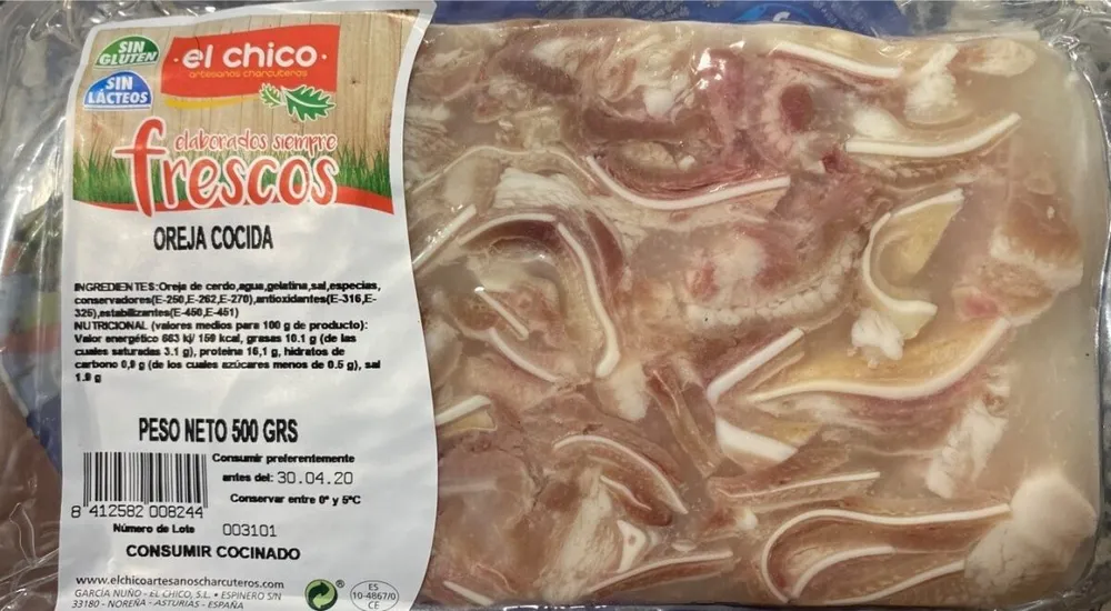 Oreja cocida