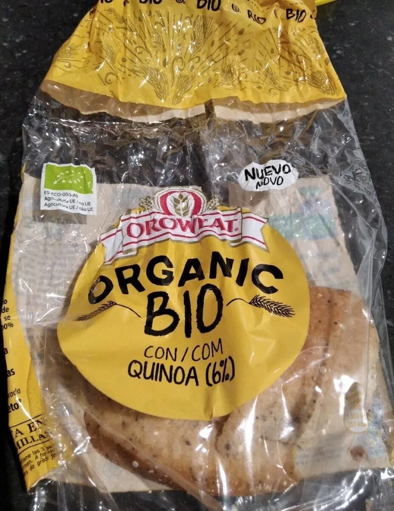 Organic bio pan de molde ecológico con trigo