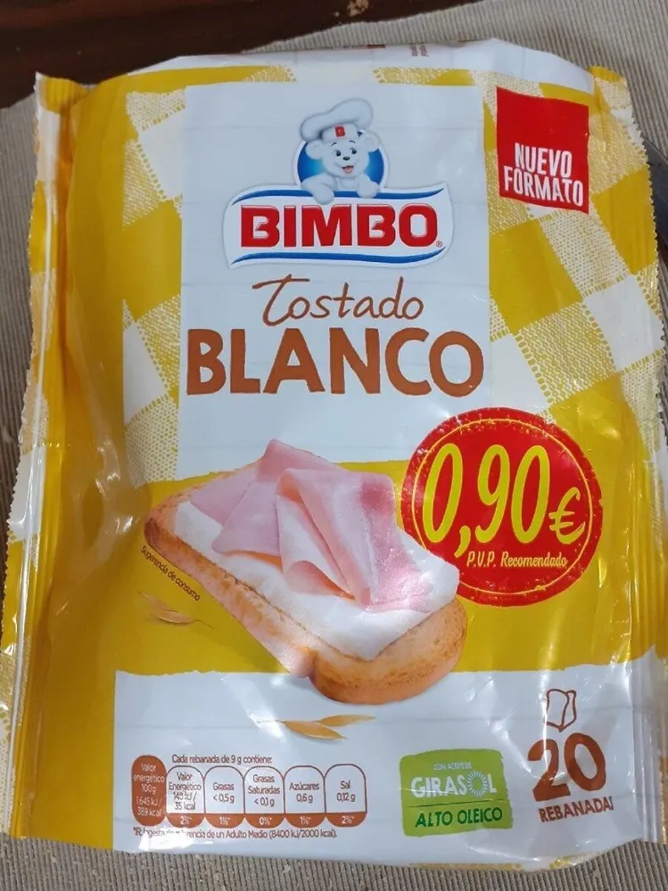 Pan tostado blanco