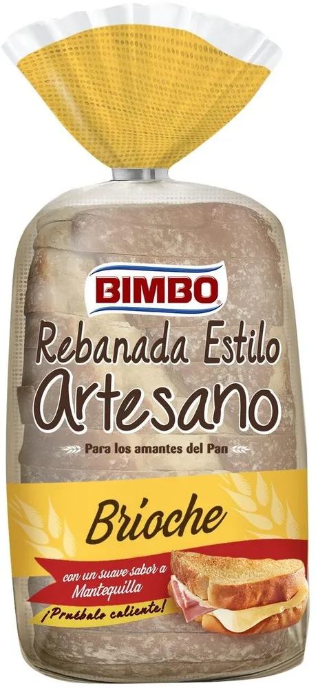 Pan rebanada estilo artesano Brioche