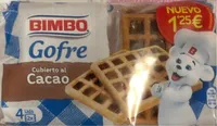 Gofre cubierto al cacao