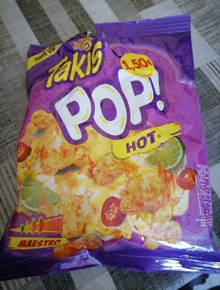 Takis Pop!Hot Palomitas de Maiz con Chile y Lima