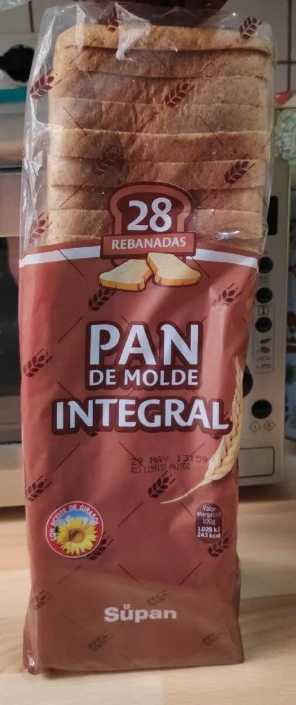 Pan de molde integral