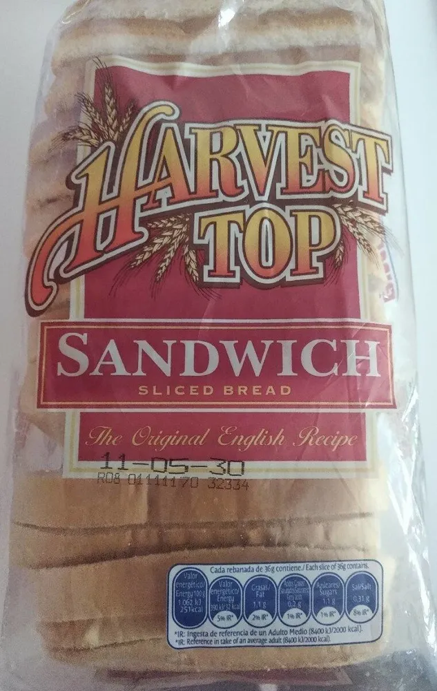 Harvest top Sandwich sliced bread