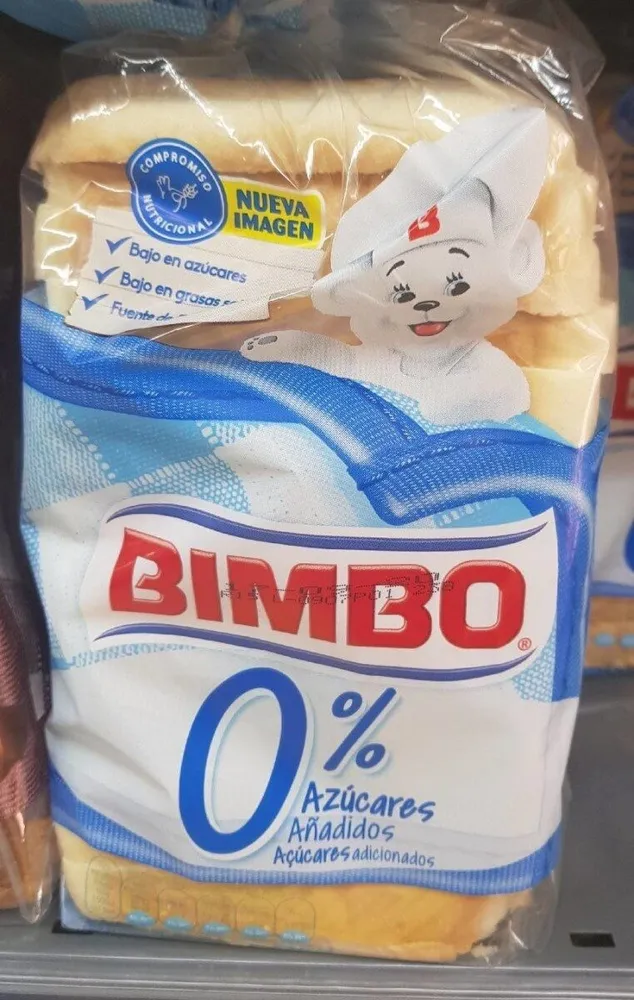 Pan molde bimbo 0% azucar