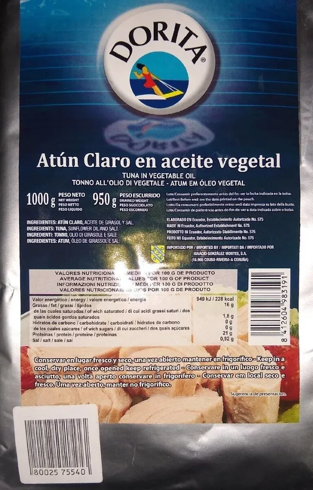 Atún claro en aceite vegetal