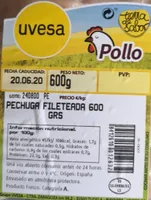 Pechuga Pollo Fileteada (Uvesa)