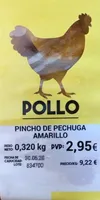 Pincho de pechuga amarillo