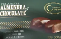 Polvorón de almendra y chocolate