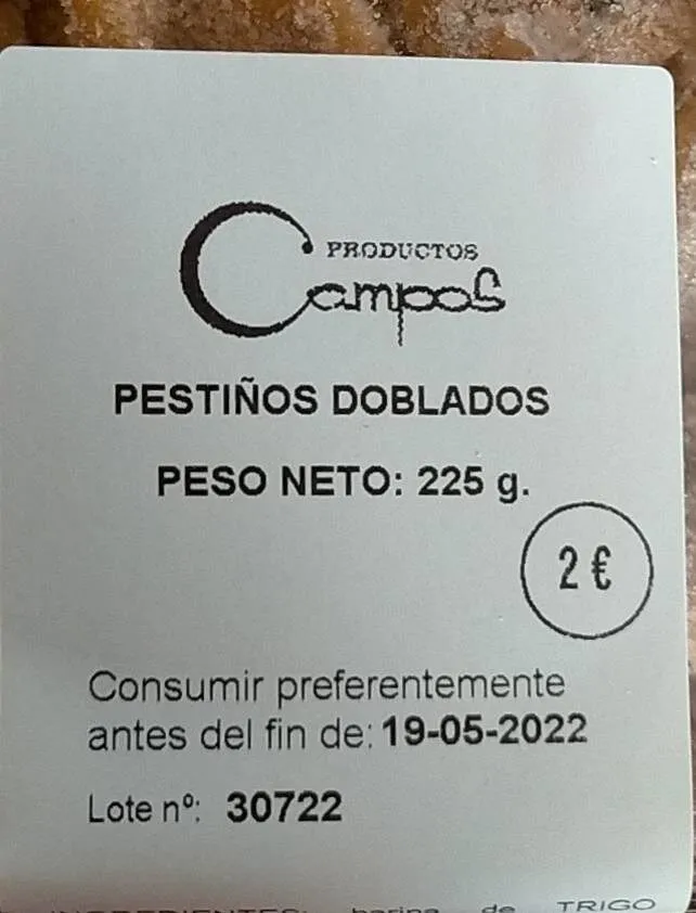 Pestiños doblados