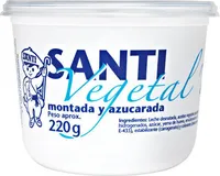 Nata vegetal montada y azucarada