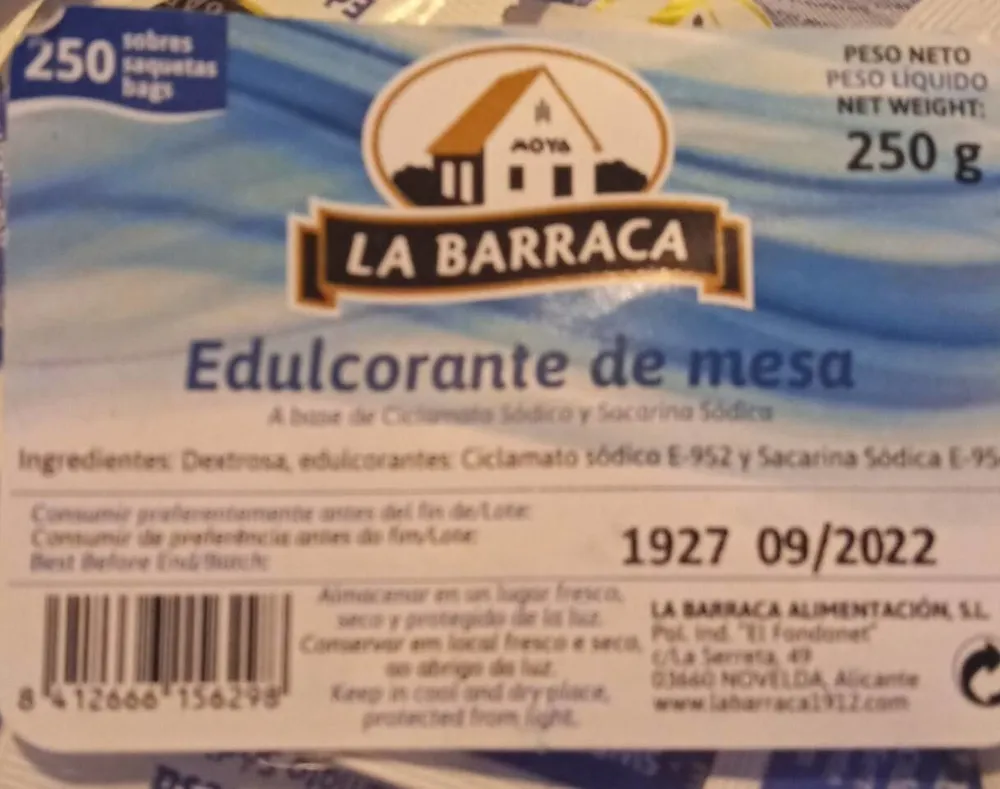 Edulcorante de mesa