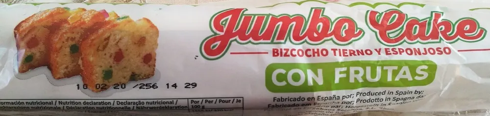 Jumbo Cake con Frutas