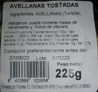 Avellanas tostadas