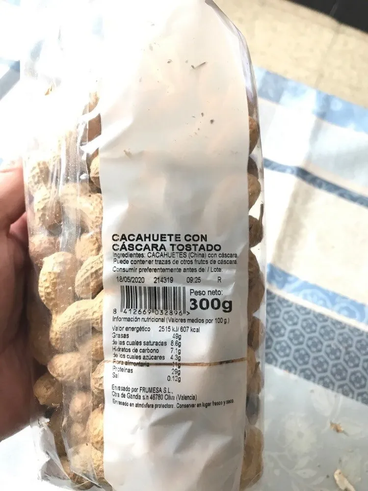 Cacahuete cascara tostado