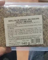Semillas de girasol sin cáscara fritas y saladas