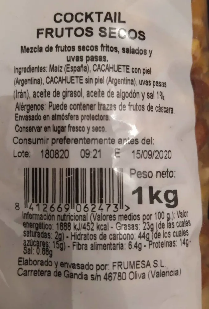 Cocktail frutos secos