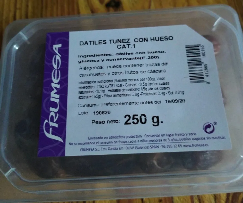 Dátiles Túnez con hueso