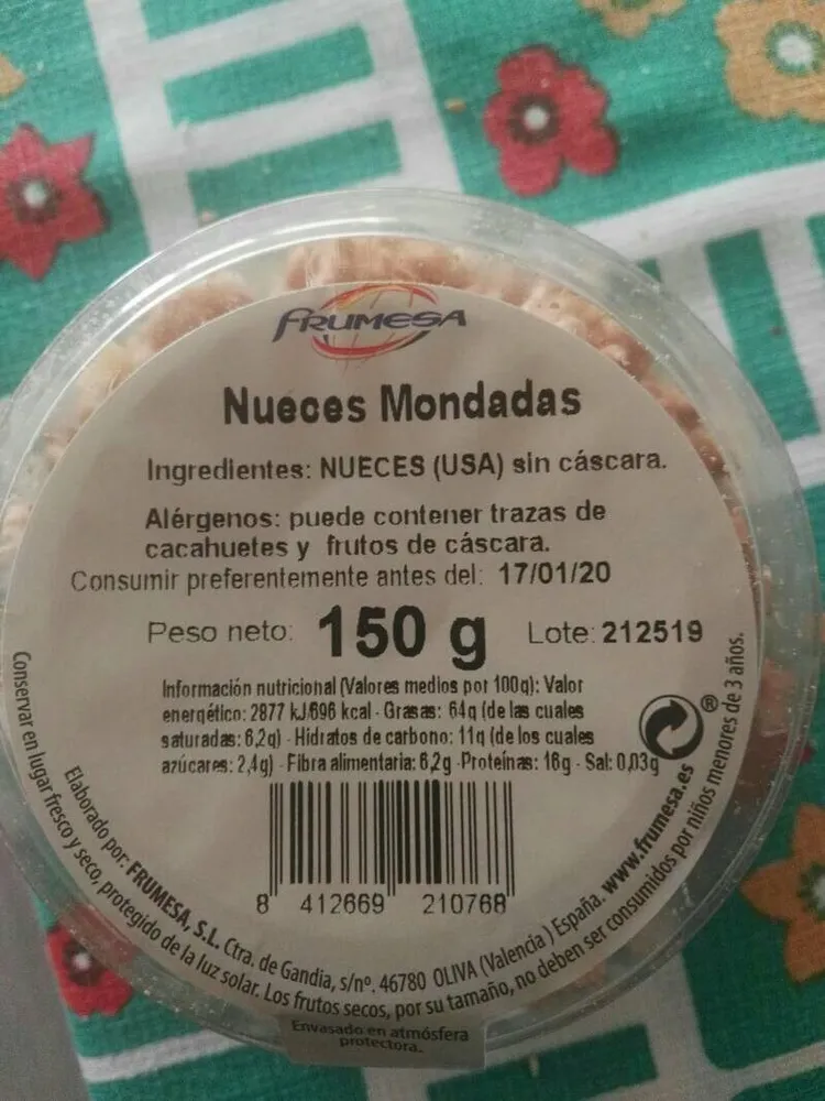 Nueces Mondadas