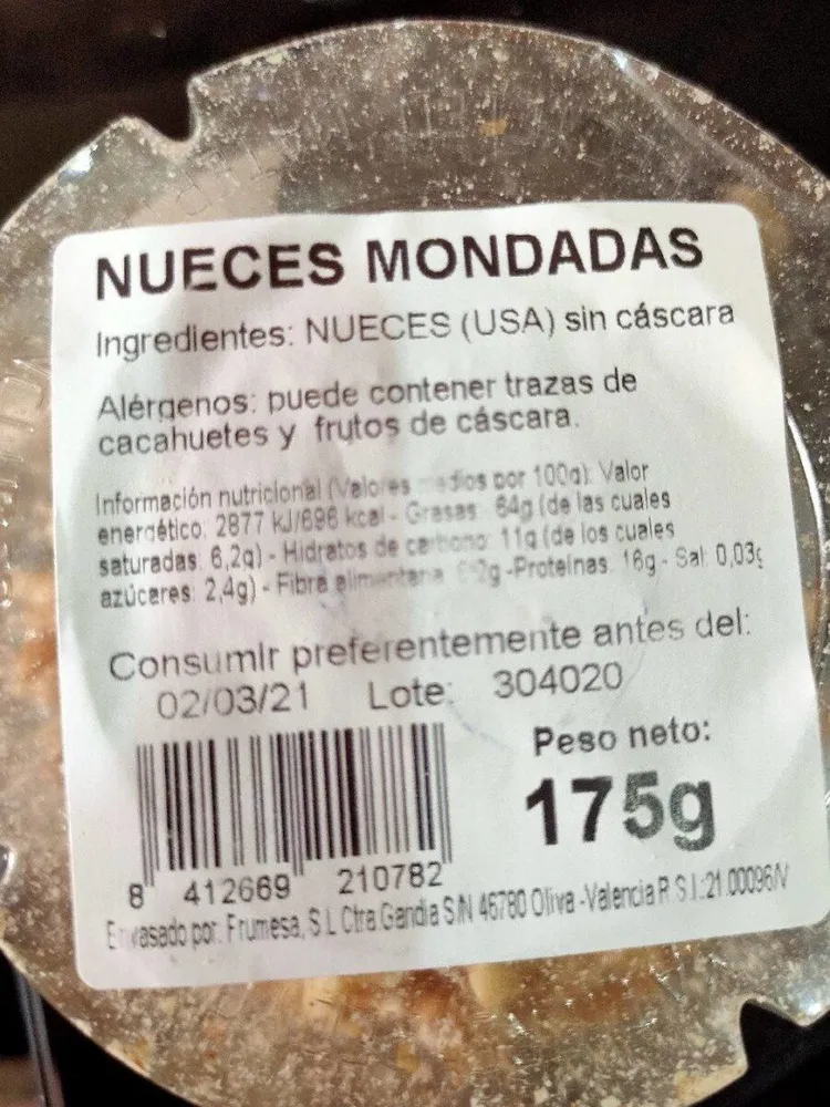 Nueces mondadas