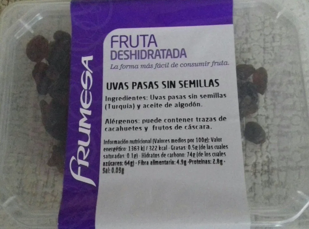 Fruta deshidratada