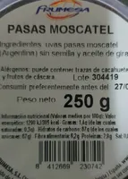 Pasas Moscatel