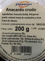 Anacardo crudo