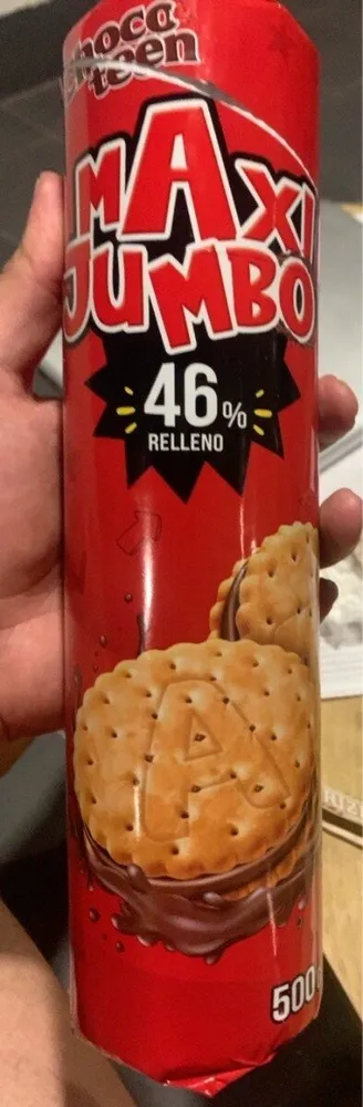 Galletas rellenas con crema sabor chocolate
