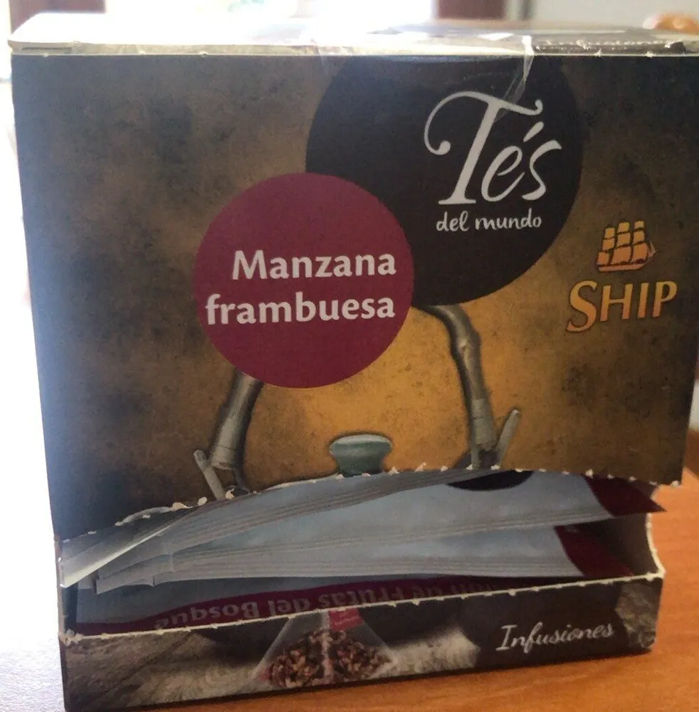 Te manzana y frambuesa