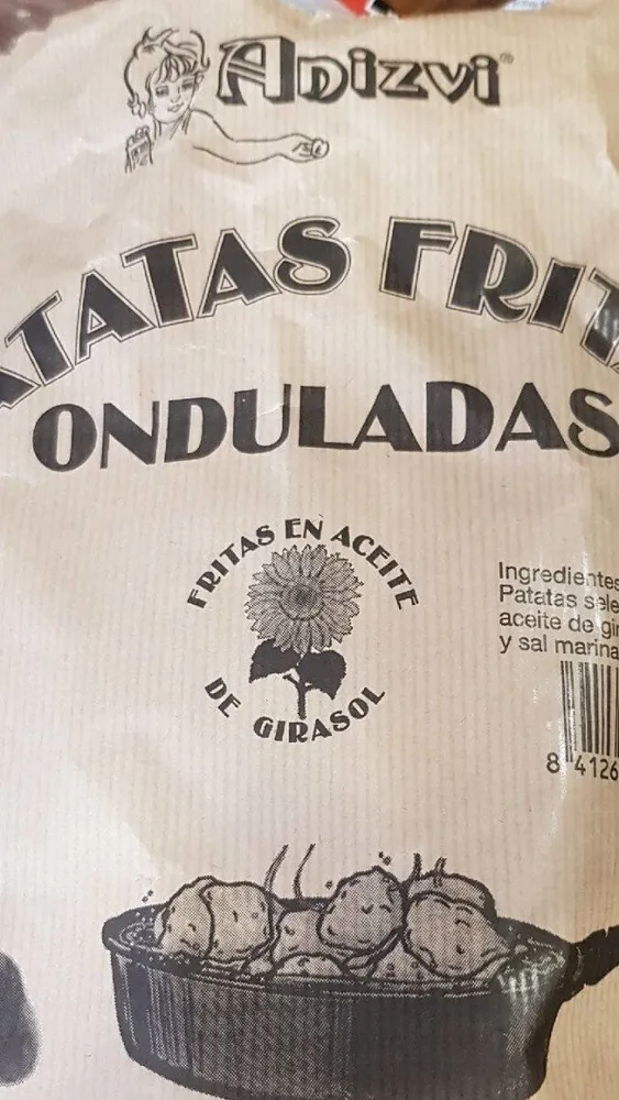 Patatas fritas onduladas