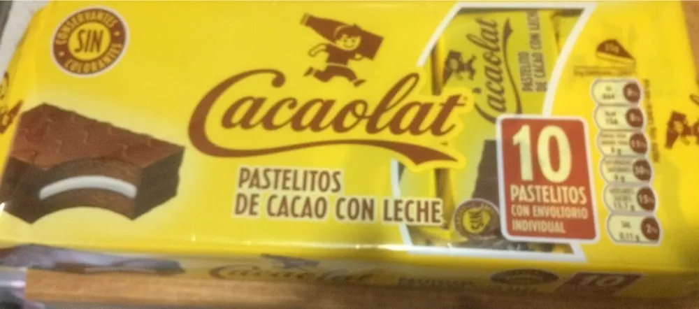 Pastelitos de cacao con leche