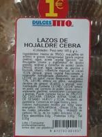Lazos de hojaldre cebra