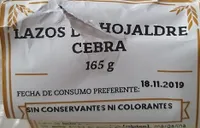 Lazos de hojaldre cebra