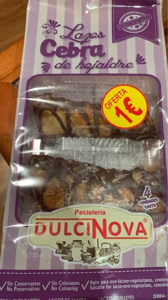 Lazos cebra de hojaldre
