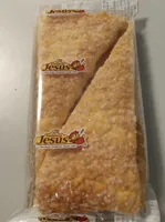 Triángulo de hojaldre con cabello de ángel