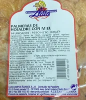 Palmera hojaldre con miel