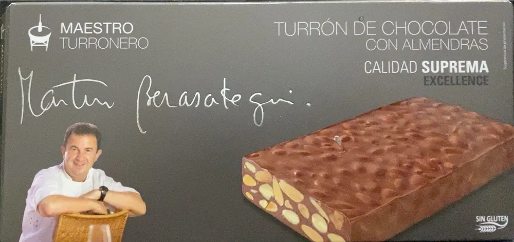 Turron de chocolate con almendras