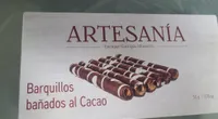 Barquillos bañados al cacao