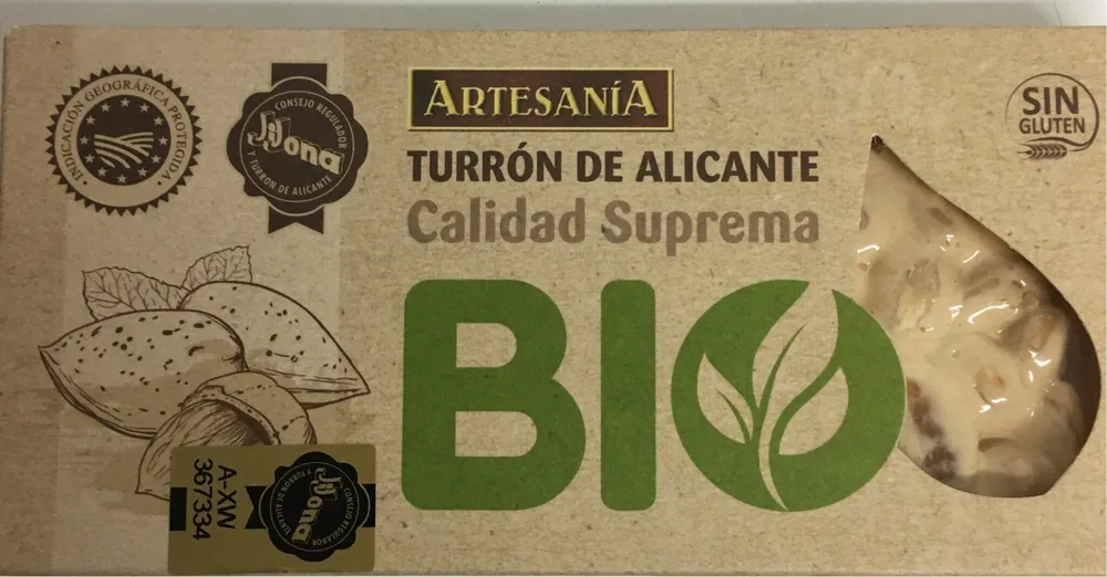 Artesanía - turrón de alicante - calidad suprema BIO