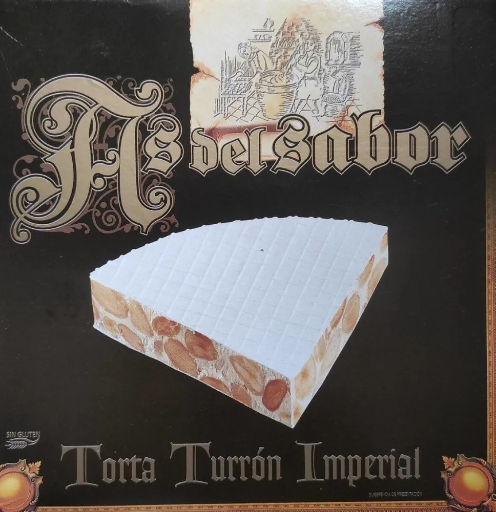 Torta turrón imperial con almendras