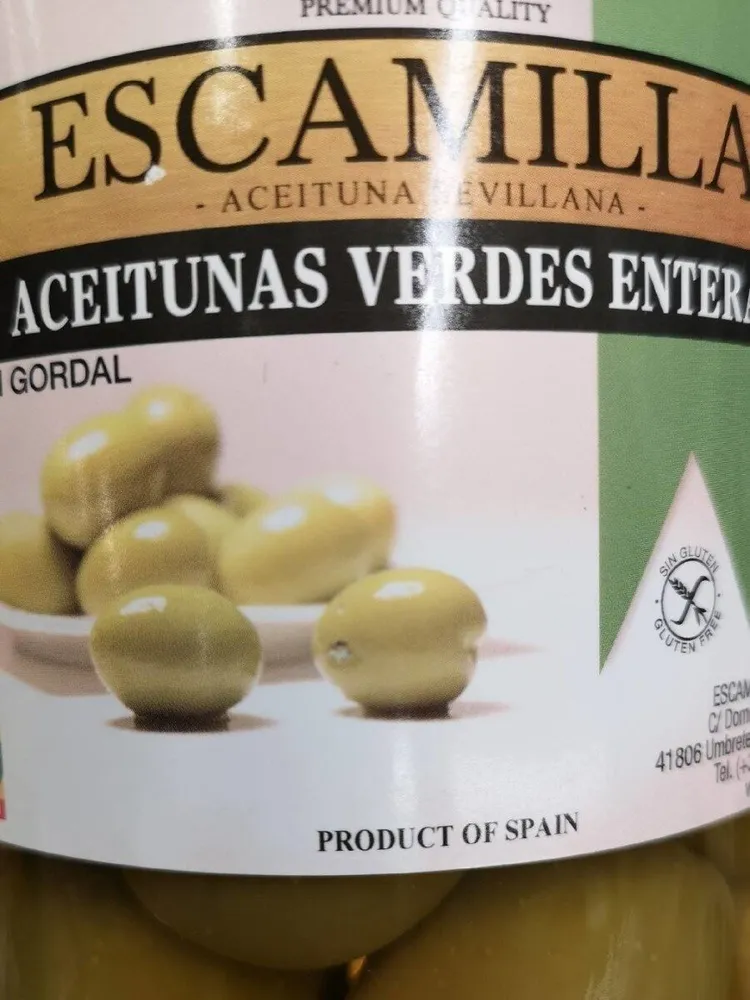 Aceitunas verdes enteras