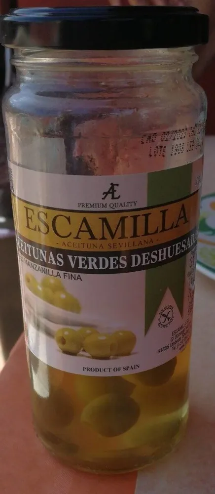 Aceitunas verdes deshuesadas Manzanilla