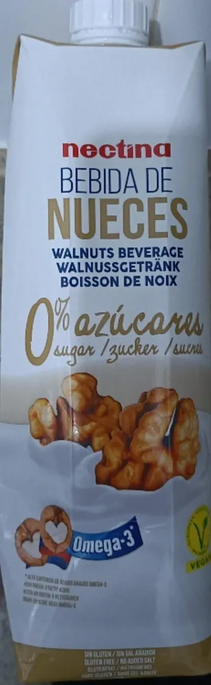 Bebida de nueces 0% azúcares añadidos