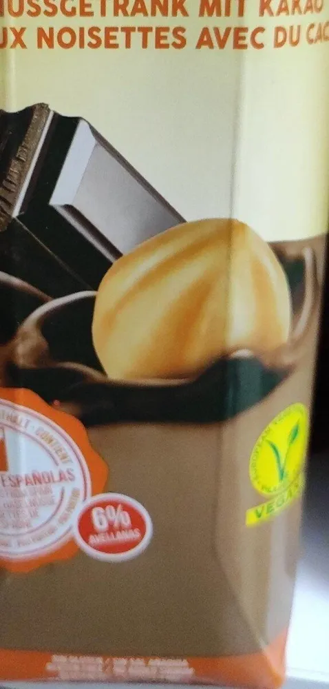 Bebida de avellanas con cacao