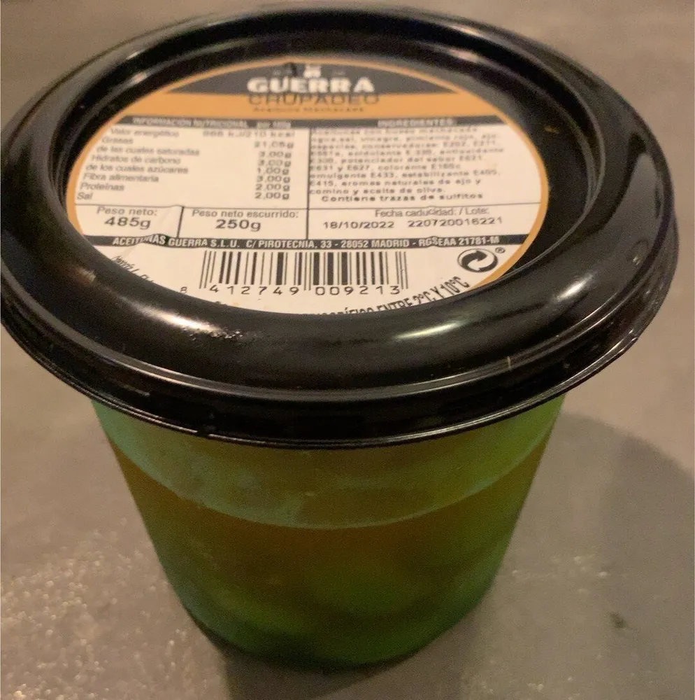 Aceitunas machacadas