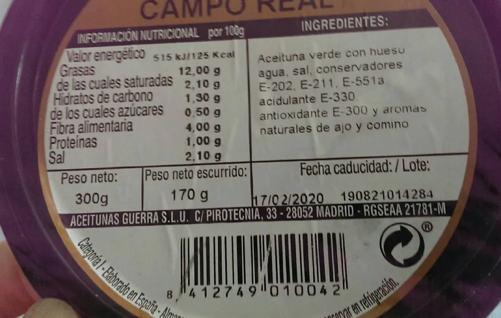 Aceitunas de Campo Real
