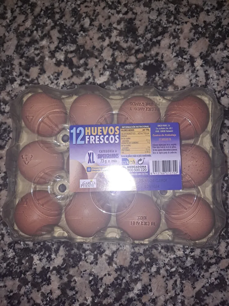 12 Huevos frescos XL